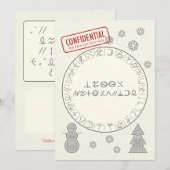 Cartes Pour Fêtes Annuelles Joyeux Décrypt Noël (Devant / Derrière)