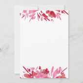 Cartes Pour Fêtes Annuelles Joyeux design de Noël abstrait à fleurs rouges (Dos)