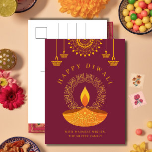 Cartes Pour Fêtes Annuelles Joyeux Diwali Hindu Festival de la Lumière