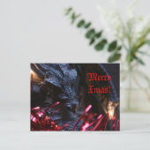 Cartes Pour Fêtes Annuelles Joyeux dragon de Noël (Debout devant)