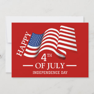 Cartes Pour Fêtes Annuelles Joyeux drapeau américain 4 juillet Fête de l'Indép