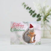 Cartes Pour Fêtes Annuelles Joyeux écureuil de Noël (Debout devant)