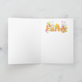 Cartes Pour Fêtes Annuelles Joyeux écureuil de Pâques (Intérieur)