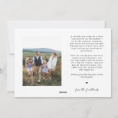 Cartes Pour Fêtes Annuelles Joyeux Élégant Script Blanc Multi Photo Holiday (Dos)