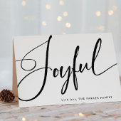 Cartes Pour Fêtes Annuelles Joyeux | Élégant script en rouge
