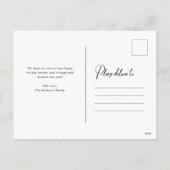 Cartes Pour Fêtes Annuelles Joyeux | Élégant Script et photo Noël (Dos)