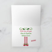 Cartes Pour Fêtes Annuelles Joyeux elfe de Noël (Intérieur)