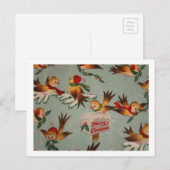 Cartes Pour Fêtes Annuelles Joyeux Éperviers de Noël (Devant / Derrière)