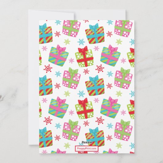 Cartes Pour Fêtes Annuelles Joyeux et beaux cadeaux de Noël (Dos)