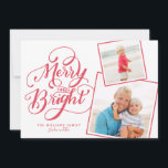 Cartes Pour Fêtes Annuelles Joyeux et beaux clichés de Noël<br><div class="desc">Carte photo moderne de Noël avec notre exclusivité de typographie lettrée à la main qui dit "Joyeux et brillant"</div>