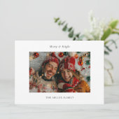 Cartes Pour Fêtes Annuelles Joyeux et bon Noël (Debout devant)