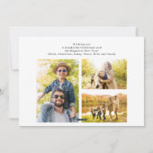 Cartes Pour Fêtes Annuelles Joyeux et brillant 4 photos mode de Noël moderne (Dos)
