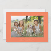 Cartes Pour Fêtes Annuelles Joyeux et brillant 4 photos moderne abricot de Noë (Devant)