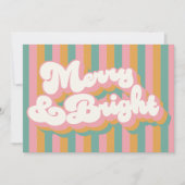 Cartes Pour Fêtes Annuelles Joyeux et brillant couleur rétro Noël non photo (Devant)