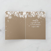 Cartes Pour Fêtes Annuelles Joyeux et brillant écriture Arbres blancs Lumières (Intérieur)