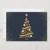 Cartes Pour Fêtes Annuelles Joyeux et brillant hiver Wreath Gold Parties scint (Dos)