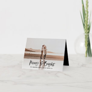 Cartes Pour Fêtes Annuelles Joyeux et brillant moderne, photos minimes noël