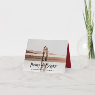 Cartes Pour Fêtes Annuelles Joyeux et brillant moderne, photos minimes noël