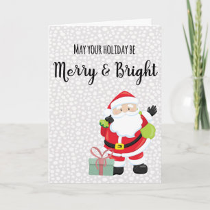 Cartes Pour Fêtes Annuelles Joyeux et brillant Père Noël personnalisé