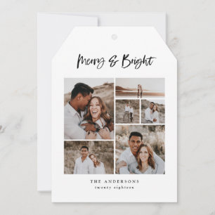 Cartes Pour Fêtes Annuelles Joyeux et brillant vacances multi photo Noël