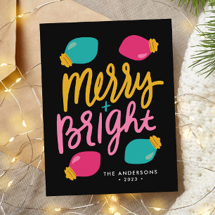 Cartes Pour Fêtes Annuelles Joyeux et brillants feux de Noël non photo