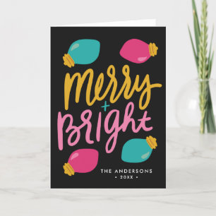 Cartes Pour Fêtes Annuelles Joyeux et brillants feux de Noël non photo