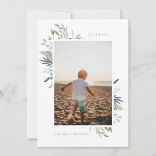 Cartes Pour Fêtes Annuelles Joyeux et élégant film d'hiver photo unique