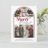 Cartes Pour Fêtes Annuelles Joyeux et enceinte Arche photo Collage Grossesse (Debout devant)