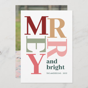 Cartes Pour Fêtes Annuelles Joyeux et lumière photo personnalisée Noël