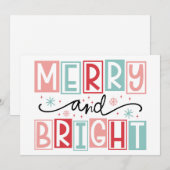 Cartes Pour Fêtes Annuelles Joyeux et lumineux (Devant / Derrière)