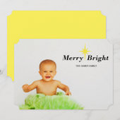 Cartes Pour Fêtes Annuelles joyeux et lumineux (Devant / Derrière)