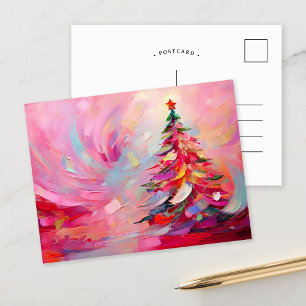 Cartes Pour Fêtes Annuelles Joyeux et lumineux arbre de Noël Abstrait moderne