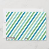 Cartes Pour Fêtes Annuelles Joyeux et lumineux Bleu et vert Photo (Dos)