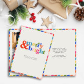 Cartes Pour Fêtes Annuelles Joyeux et lumineux Noël minimal moderne