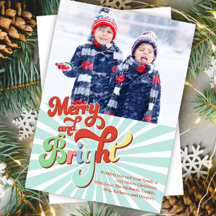 Cartes Pour Fêtes Annuelles Joyeux et lumineux Noël multi-photo
