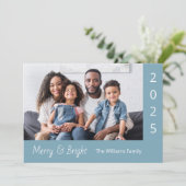 Cartes Pour Fêtes Annuelles Joyeux et lumineux Photo de famille de Noël modern (Debout devant)