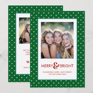 Cartes Pour Fêtes Annuelles Joyeux et Lumineux Pointillé Drôle de Vacances