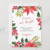 Cartes Pour Fêtes Annuelles Joyeux et lumineux script moderne (Devant)