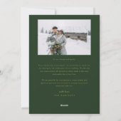 Cartes Pour Fêtes Annuelles Joyeux et marié Arch photo verte nouvellement mari (Dos)