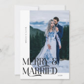 Cartes Pour Fêtes Annuelles Joyeux et marié Noël photo neuve blanc (Devant)