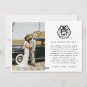 Cartes Pour Fêtes Annuelles Joyeux et marié photo Noël (Dos)