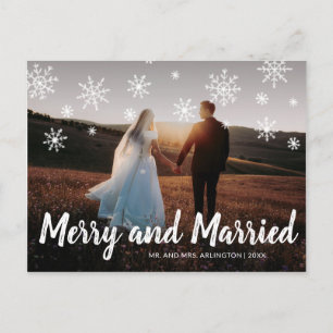 Cartes Pour Fêtes Annuelles Joyeux et marié photo Noël Newylé
