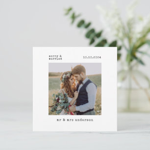 Cartes Pour Fêtes Annuelles Joyeux et marié Premier Mariage de Noël Photo