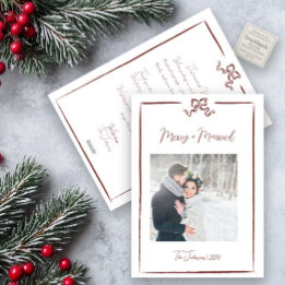 Cartes Pour Fêtes Annuelles Joyeux et marié roux à main traînée Bow nouvelleme