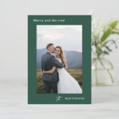 Cartes Pour Fêtes Annuelles Joyeux et mariés Calligraphie Noël (Debout devant)