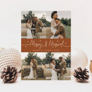 Cartes Pour Fêtes Annuelles Joyeux et mariés mariés en terre cuite multi photo