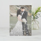 Cartes Pour Fêtes Annuelles Joyeux et mariés mariés Premier Noël (Debout devant)