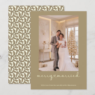Cartes Pour Fêtes Annuelles Joyeux et Mariés Nouvellement Mariés Photo Personn