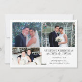 Cartes Pour Fêtes Annuelles Joyeux et mariés Photo Couples mariés Noël (Dos)