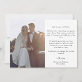 Cartes Pour Fêtes Annuelles Joyeux et mariés | Photo moderne et élégante 2024 (Dos)